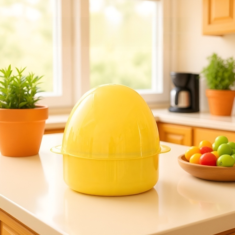 창의적인 4알 달걀형 전자레인지 찜기 / 계란찜기