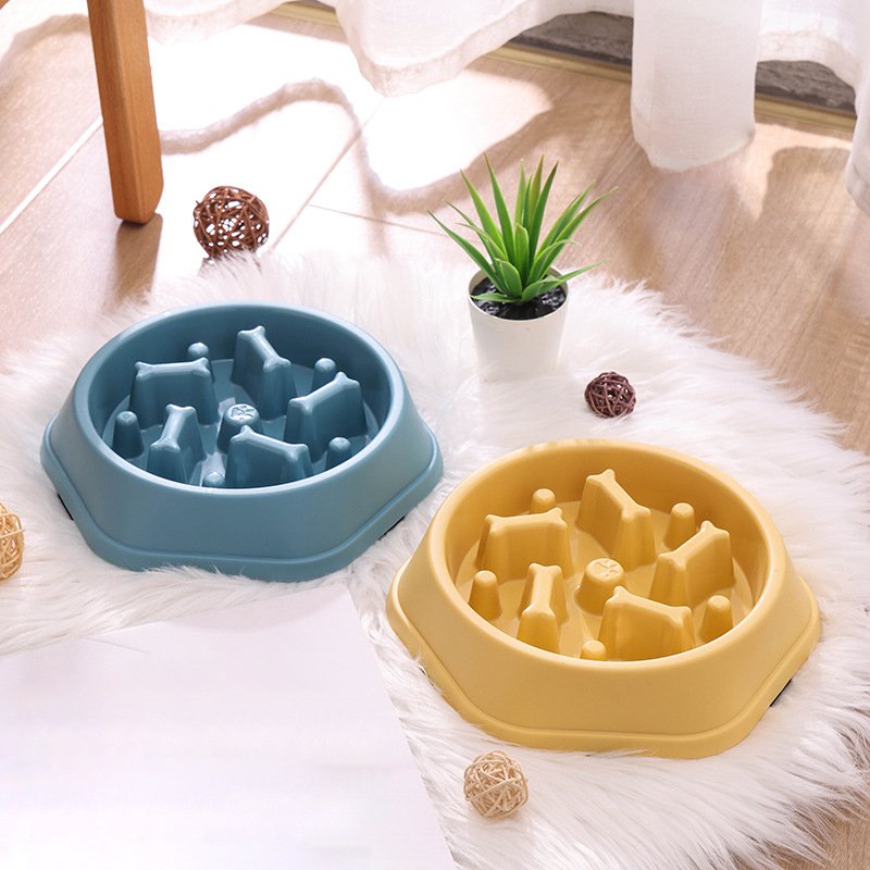 ชามอาหารสัตว์เลี้ยงช้าอัตโนมัติ