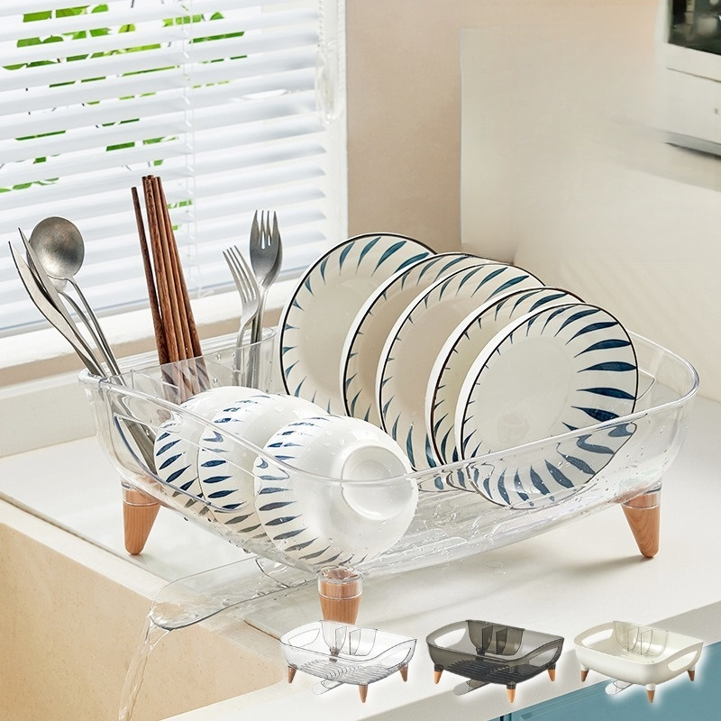 일본식 다용도 그릇선반 플라스틱 수납함 싱크대 수납선반 물빠짐 그릇선반 파티션 수납 그릇 접시 그릇 바구니