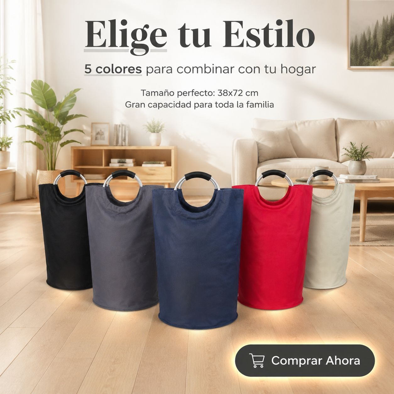 Cesto de ropa sucia de tela Oxford para el hogar