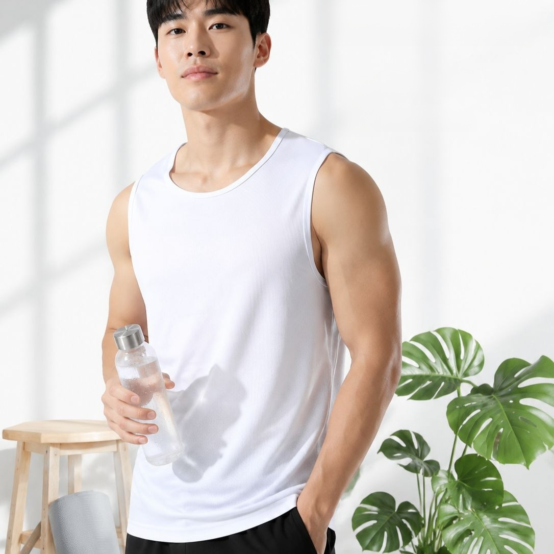 여름 통기성 피트니스 트레이닝 나시