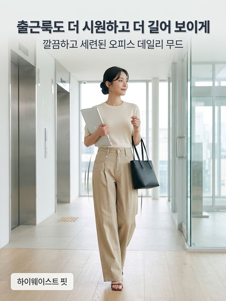 린넨 혼방 데님 팬츠