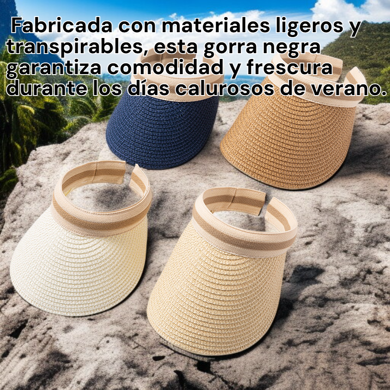 Sombrero negro de moda urbana para verano