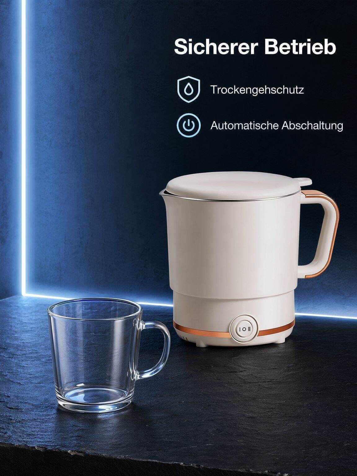 Multifunktionaler tragbarer faltbarer Wasserkocher