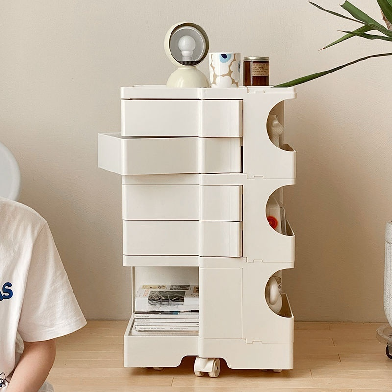 Simple rotating storage bedside table