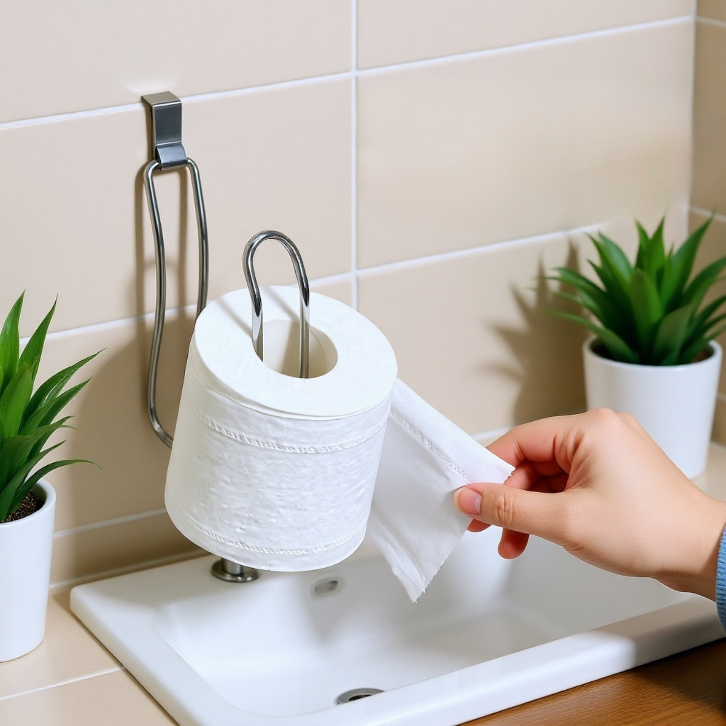 Papierhandtuchhalter aus Edelstahl, rostfrei und langlebig