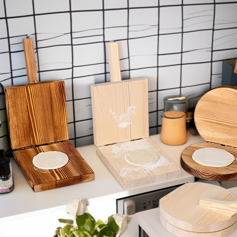 원목 수동 도우 롤러 토르티야 만두피 몰드 베이킹 주방용품