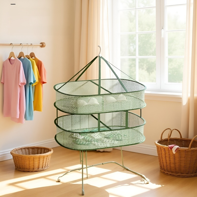 Household solid color sweater drying rack