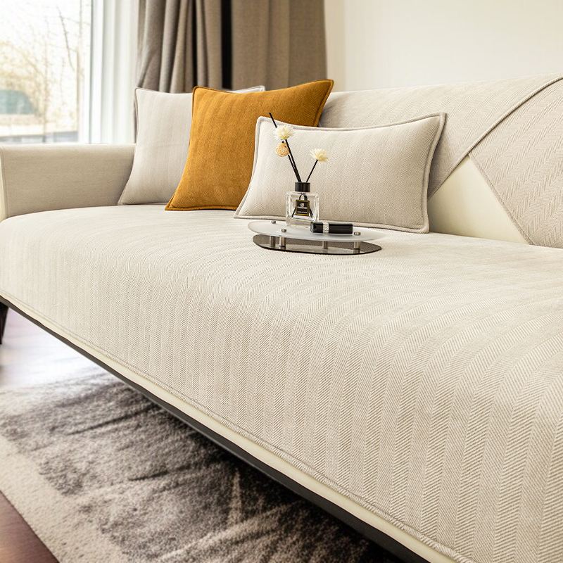 シュニール織ソファカバー ソファカバー ピュアカラー 滑り止め ホームユース ナチュラルコンフォート