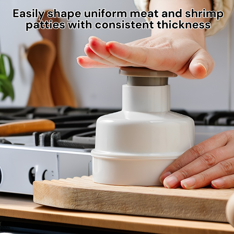 Stainless Steel Round Patty Press Mold for Meat and Shrimp Patties