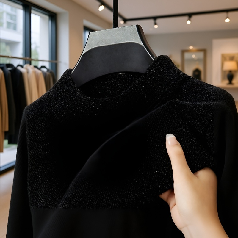 세련된 남성용 겨울 스웨터 착용 예시