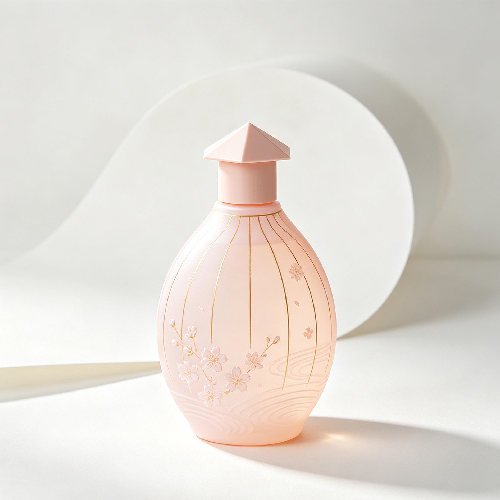 手に取った桜の香りの保湿ローション