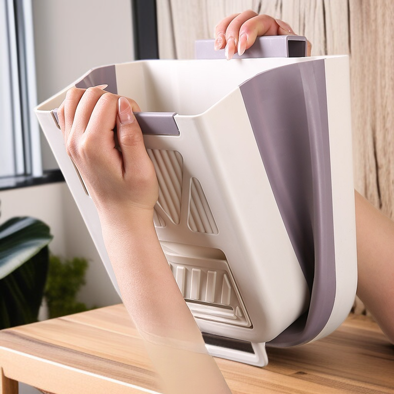 쓰레기봉투 교체가 편리한 벽걸이 쓰레기통