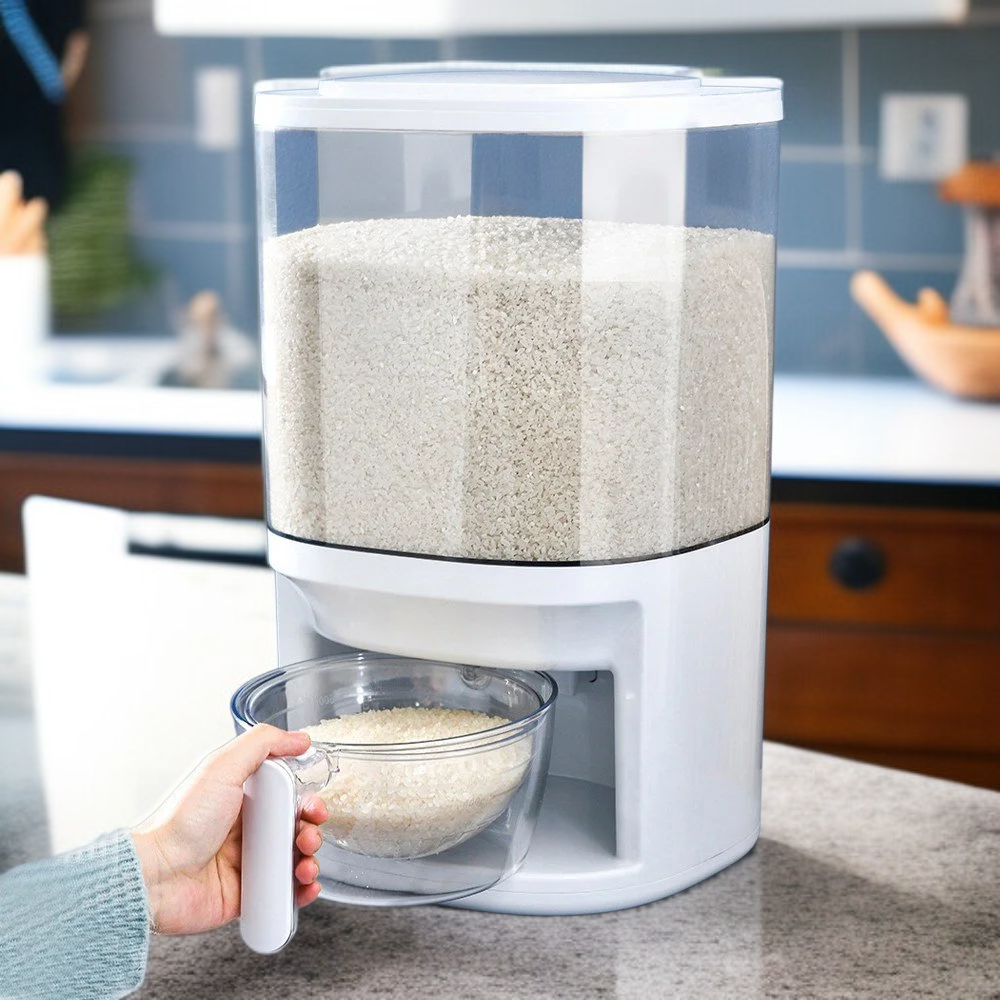 자동 계량 누름식 쌀통 