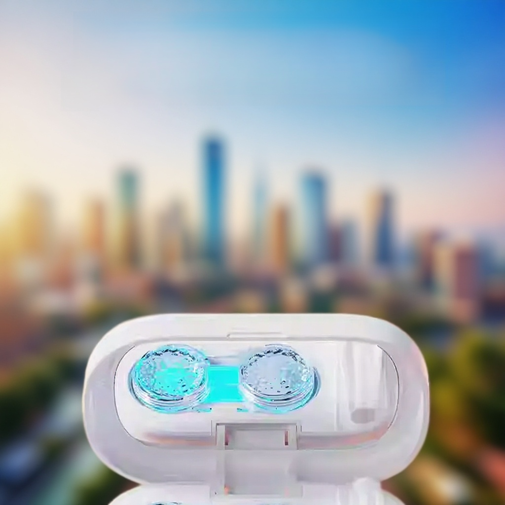 吸取高頻牽引隱形眼鏡清洗器