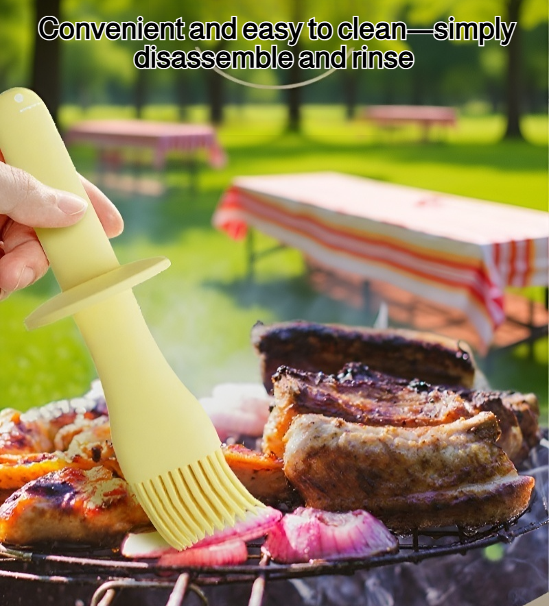 Durable oil dispenser with built-in brush for cooking