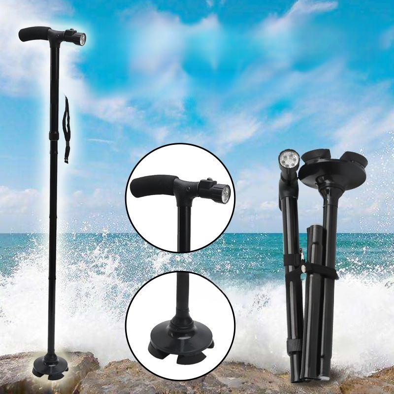 アルミ合金製多機能登山・スキー用警報杖