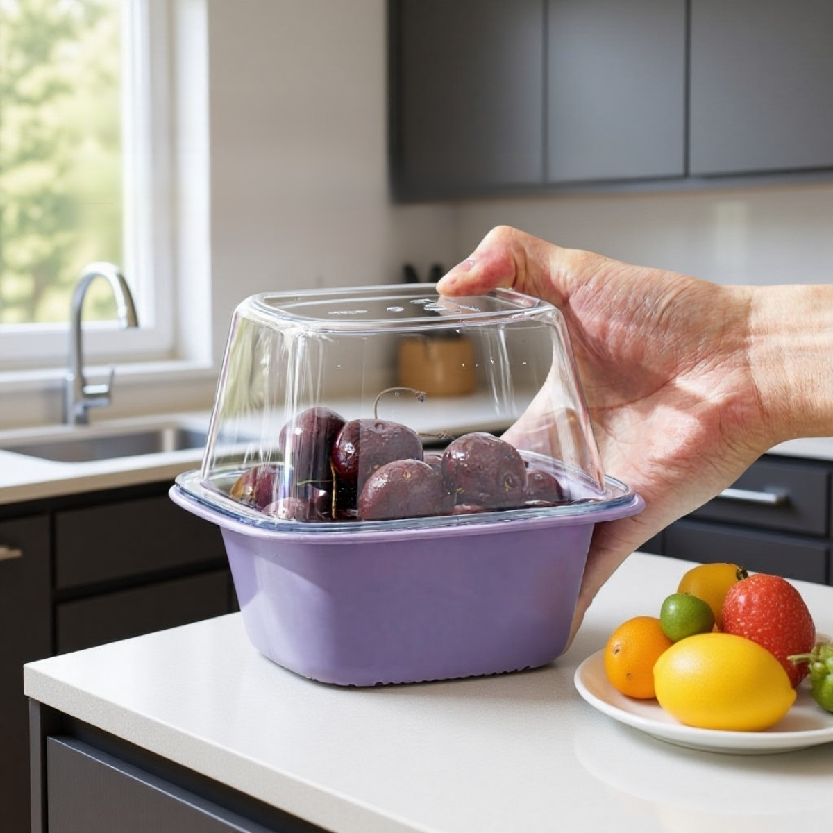 Multifunctional Mini Drain Basket Fruit Plate