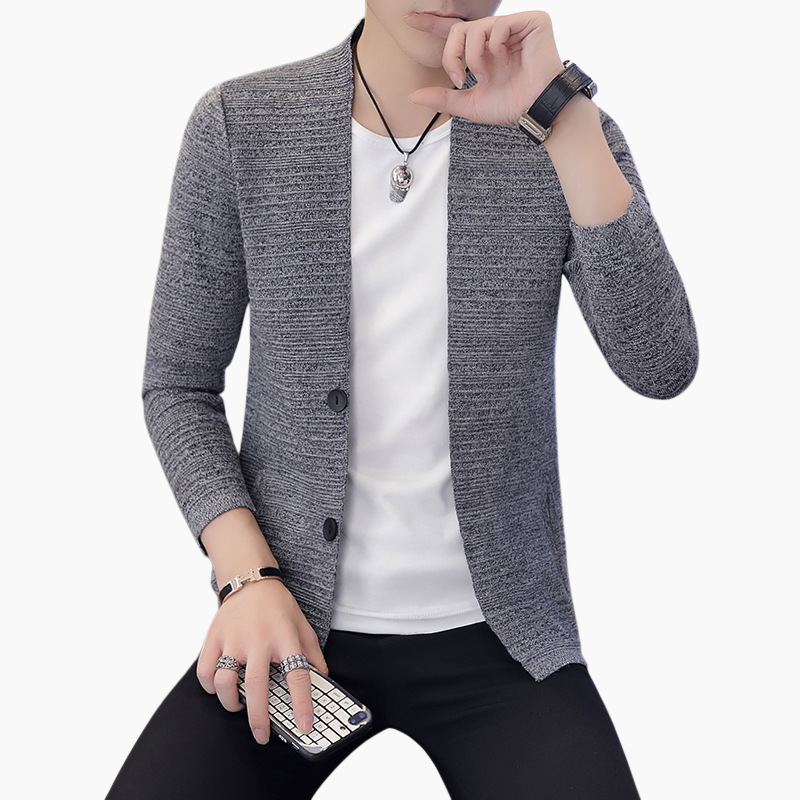 남자 니트 가을 카디건 상의 스웨터 코트 남자 니트 카디건 스웨터