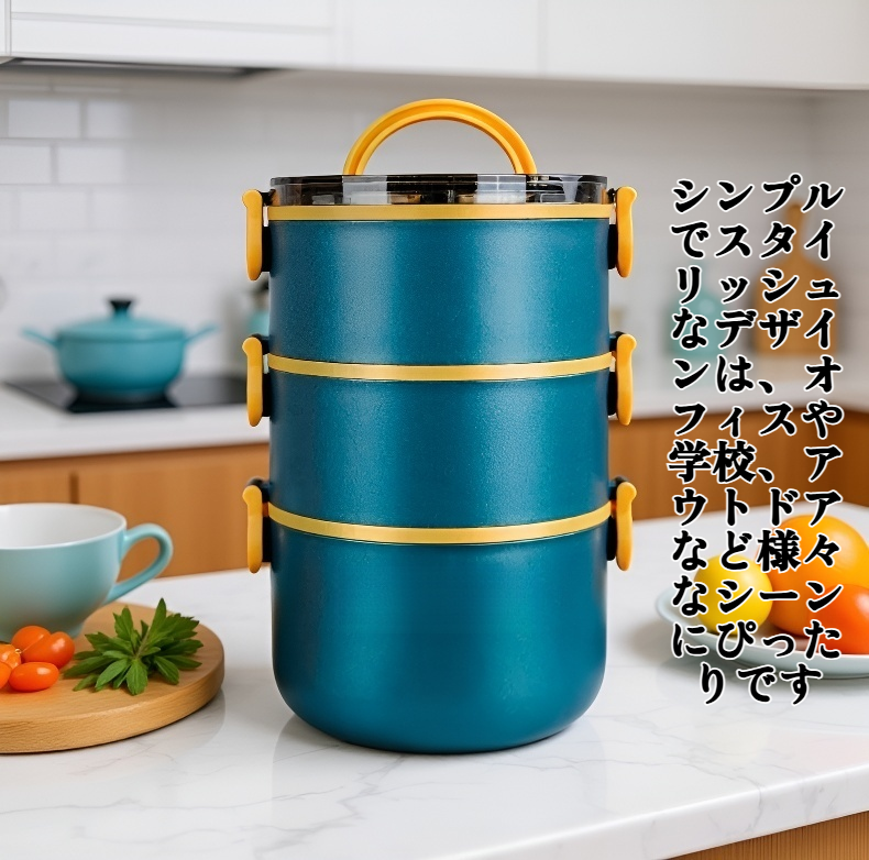 環境に優しいステンレス製断熱ランチボックスの外観