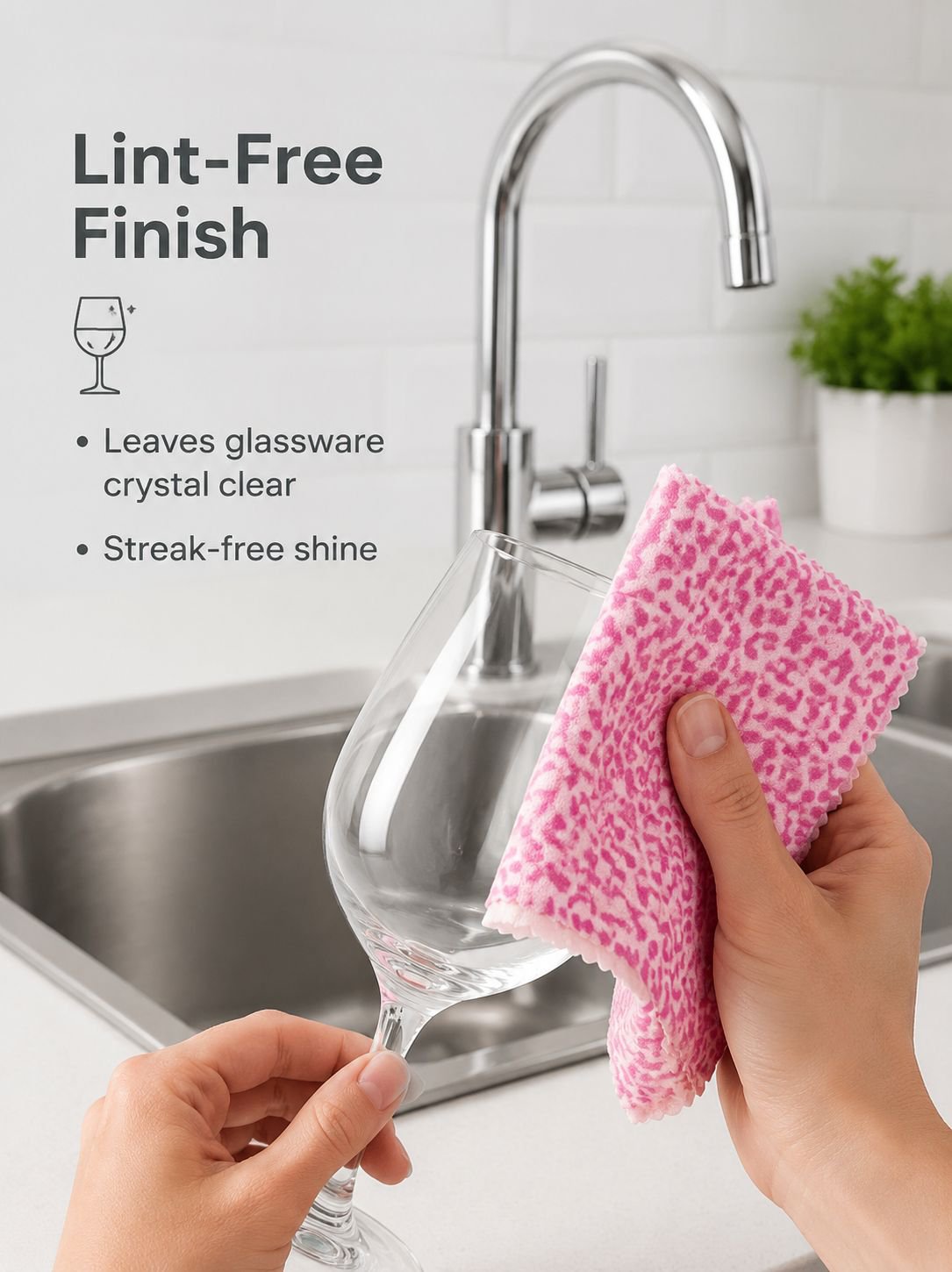 Leopard Print Thick Household Dishcloth, Highly Absorbent and Lint-Free
