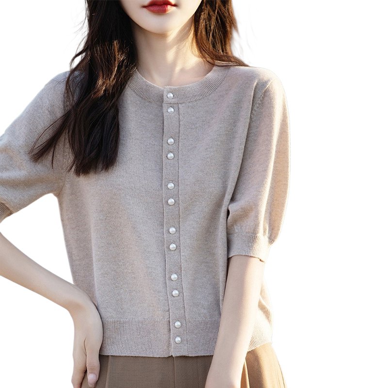 婦人用薄手半袖ニット