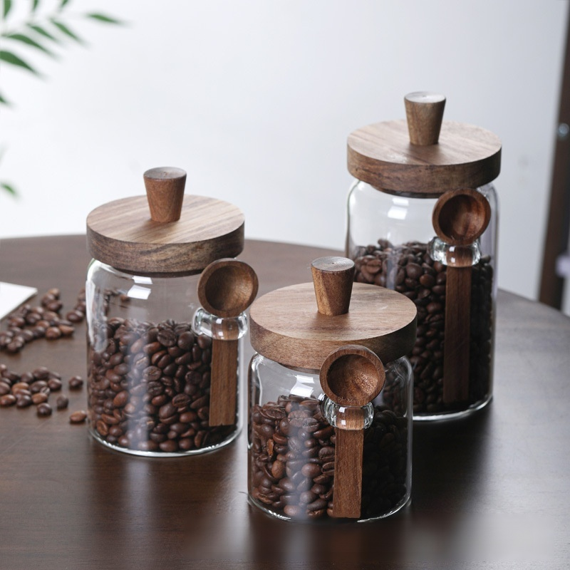 玻璃咖啡密封儲物罐