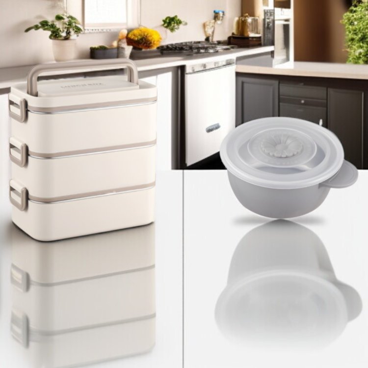 스테인리스 스틸 도시락 상자 휴대용 식품 보관 용기 칸막이 도시락 상자 전자레인지용 학생 도시락 상자 단열 식기류