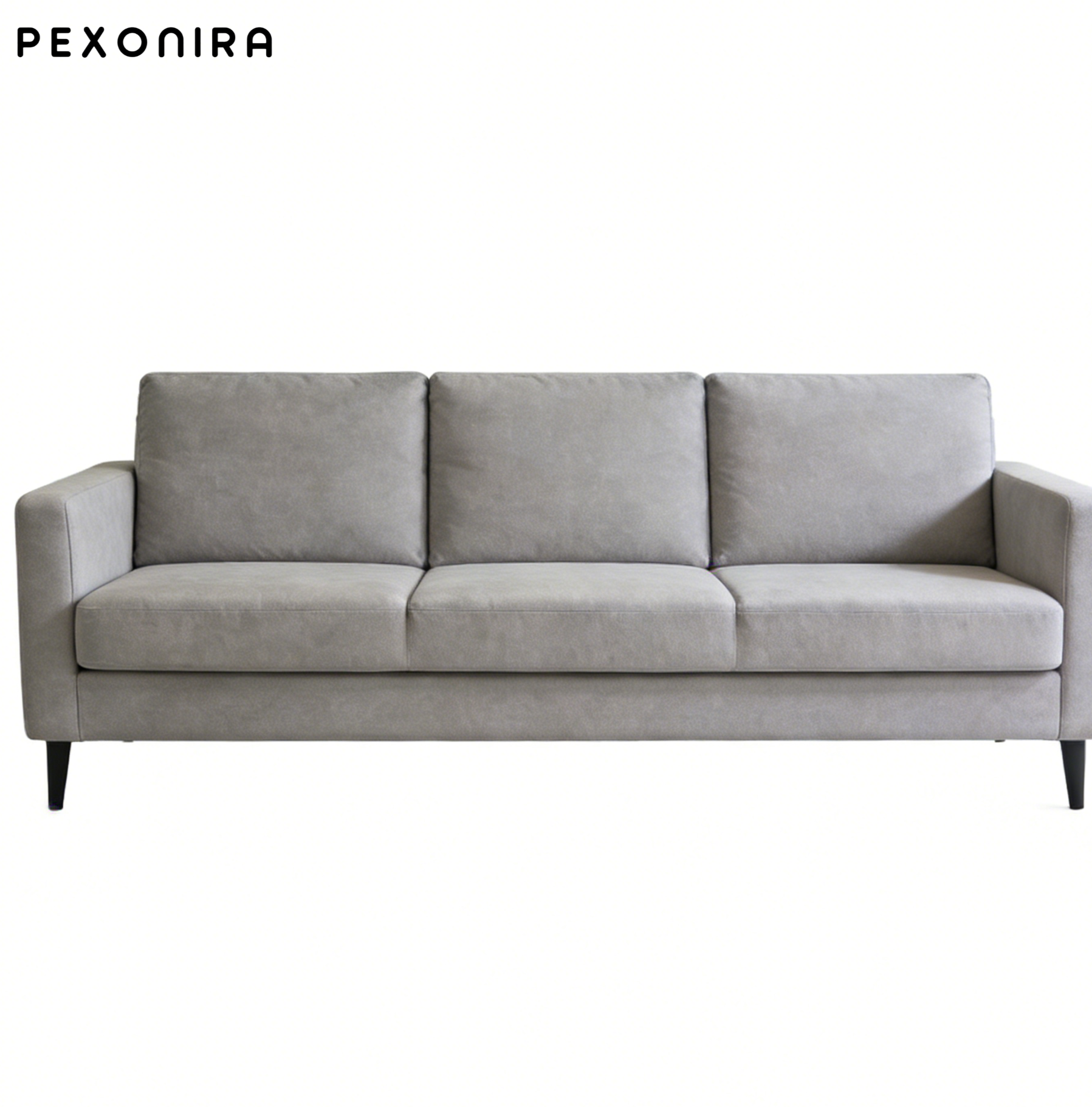 Canapé trois places en tissu simple