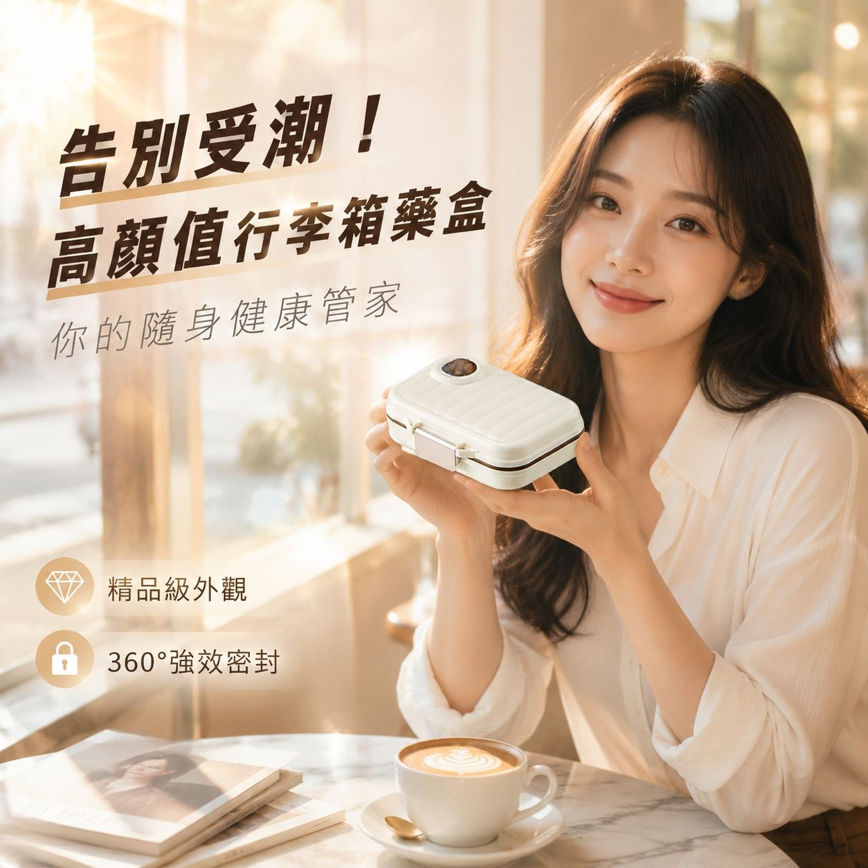 便攜式分格密封藥盒
