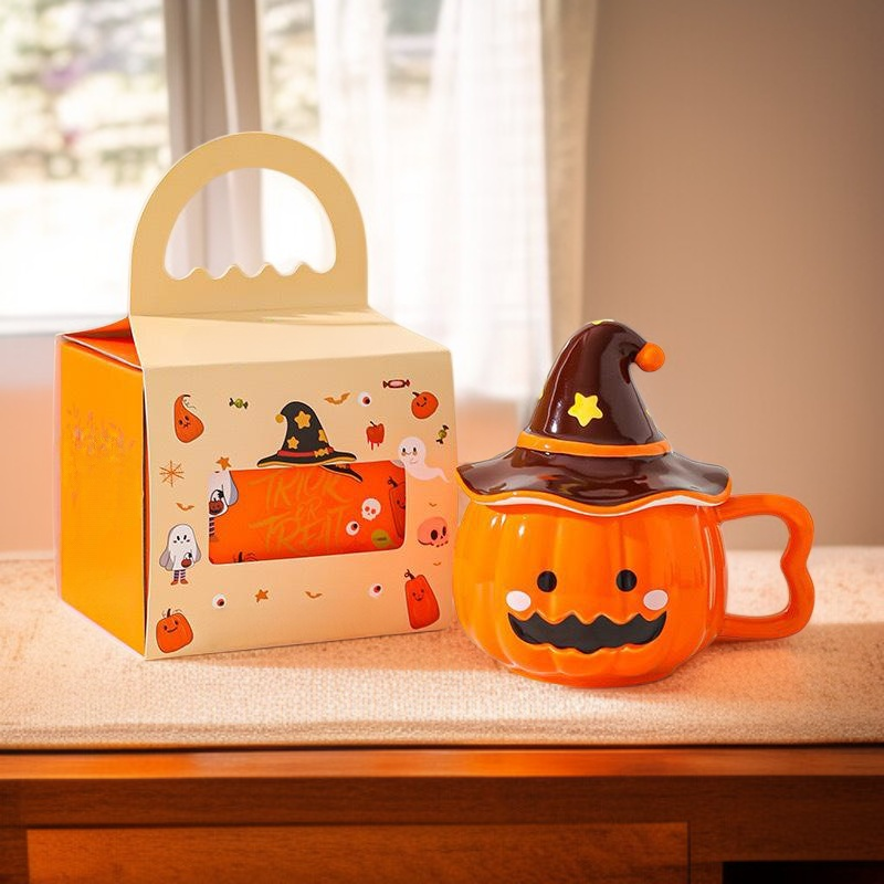 Ceramic water cup with lid