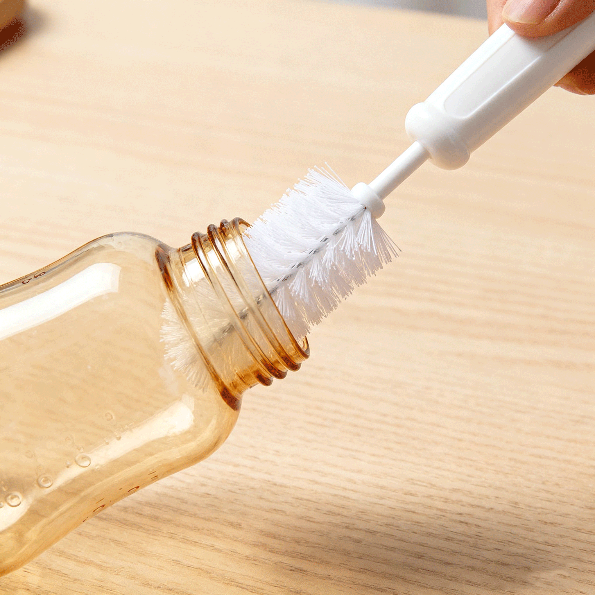  Jemný kartáč na lahve, který nepoškozuje sklenice (balení 2 kusy)