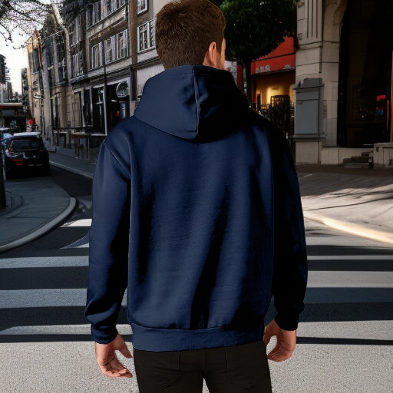 남성용 캐주얼 후드티, 허리끈 조절형 풀오버, 긴팔 셔츠