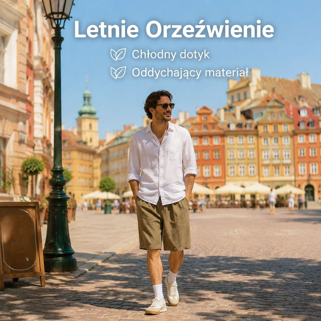 Męskie letnie, chłodne szorty lniane Tencel Lyocell