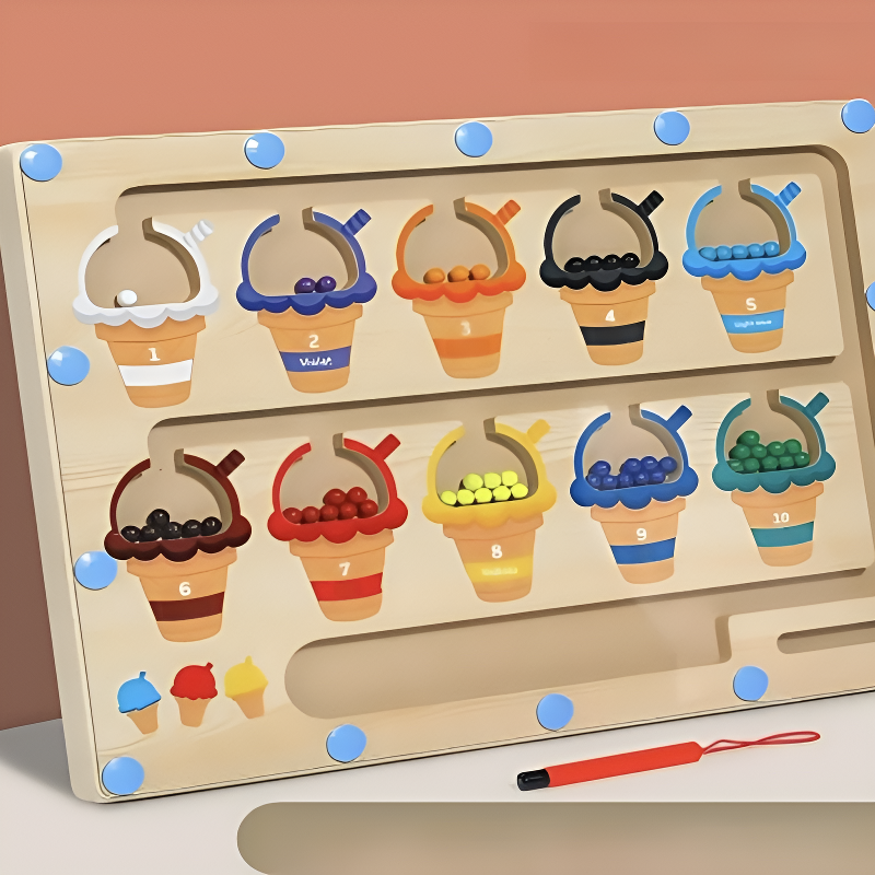 자석 숫자 미로 놀이 교구