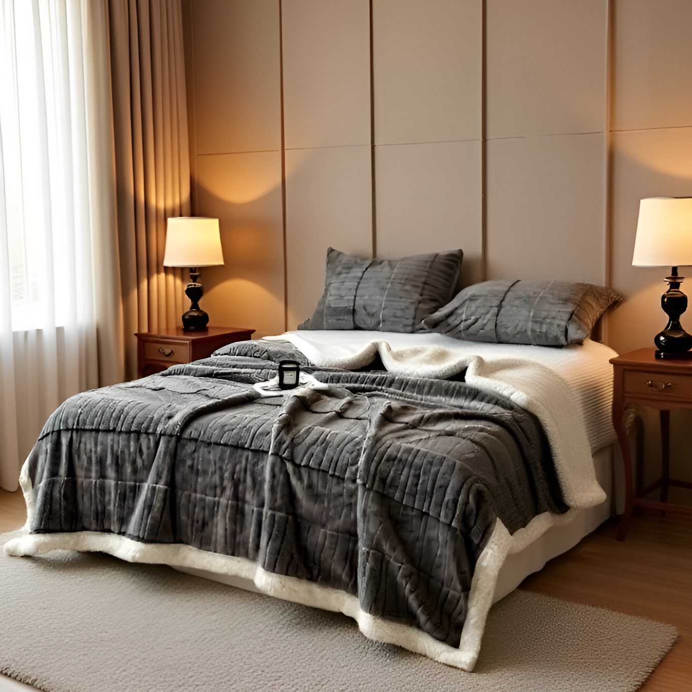 모자급 두꺼운 양면 융단