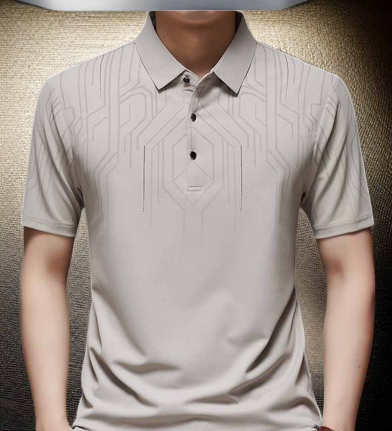 Vista frontal de la camiseta de manga corta para hombre