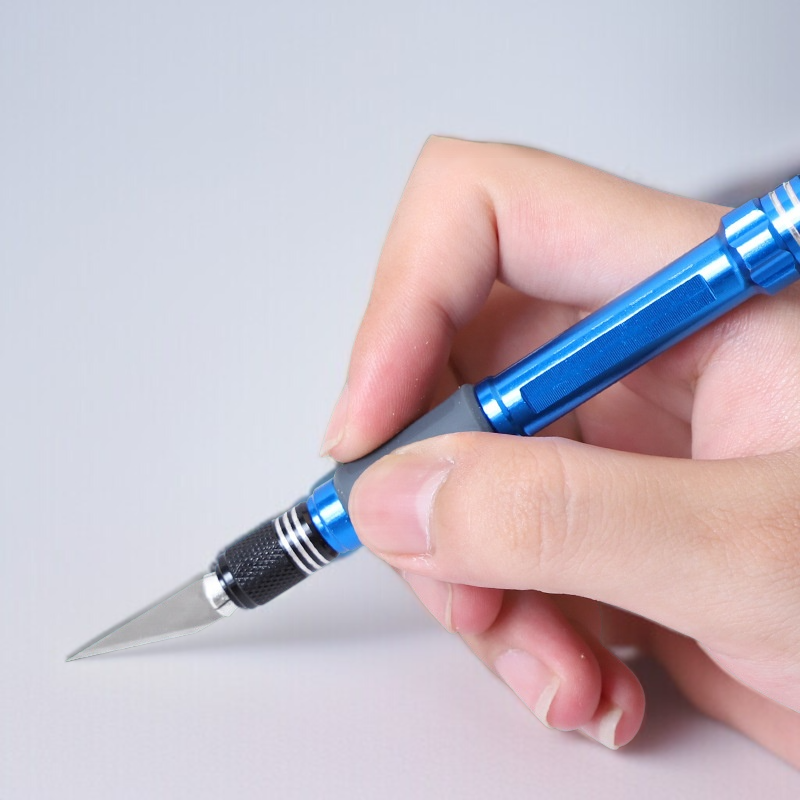 ハンドモデル彫刻ペン フルメタル・ワイドブレード・カッティングナイフ 手彫り工具セット