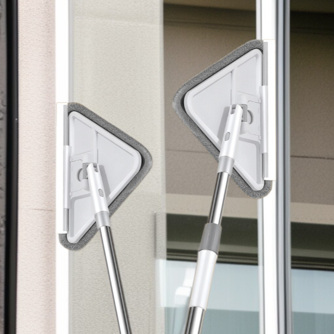 家庭用高層折りたたみ多機能三角モップ 伸縮調節可能なクリーン天井 窓拭きに最適