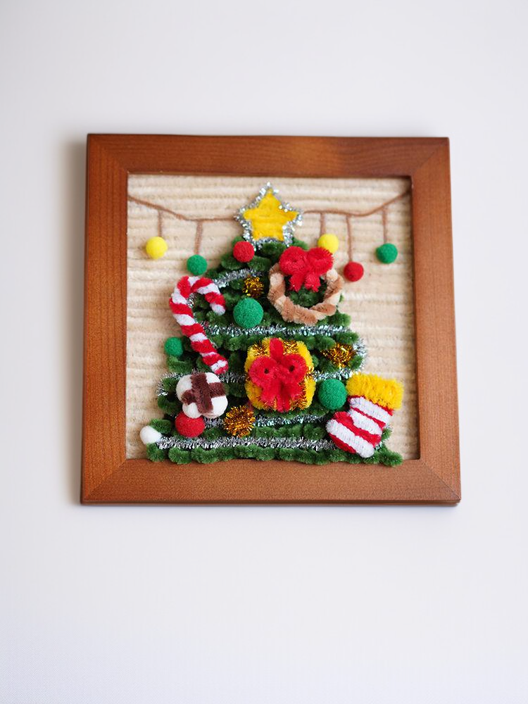 親子一起製作扭扭棒聖誕小物