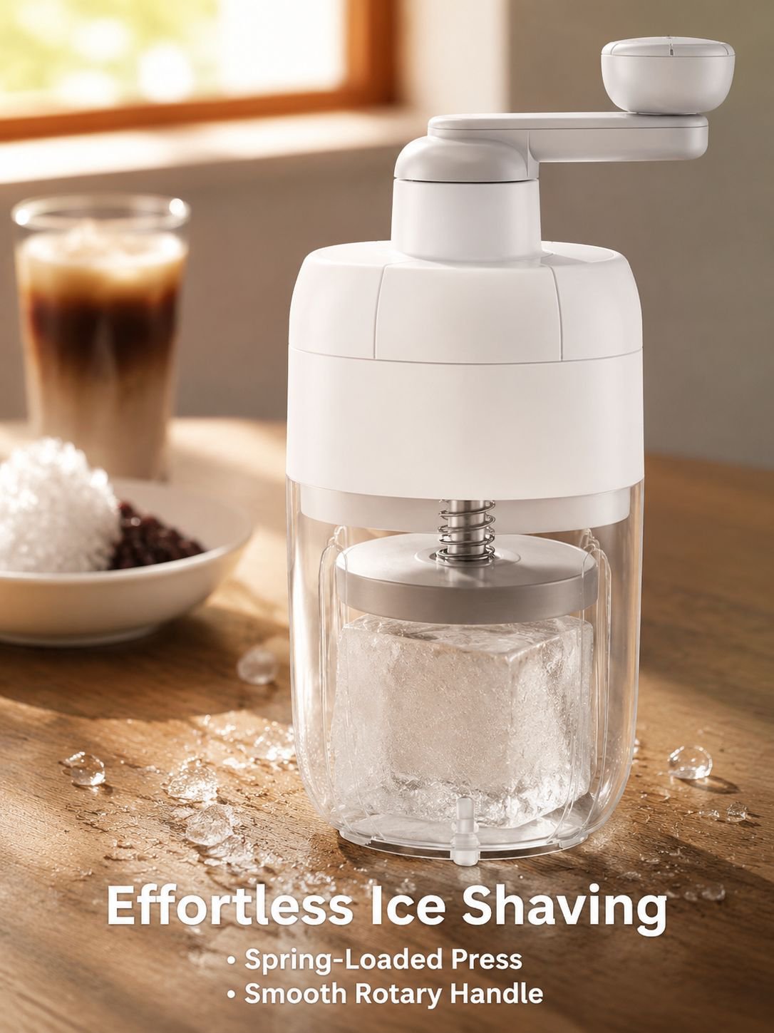 Home Shaved Ice Machine Ice Box Home Home Sealed Ice Without Spilling NonSlip Foot Pads