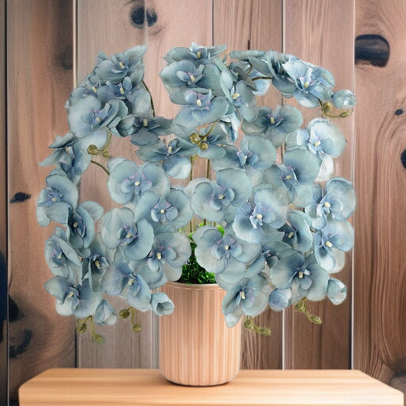 Eight single-branch dummy flowers of Phalaenopsis orchid