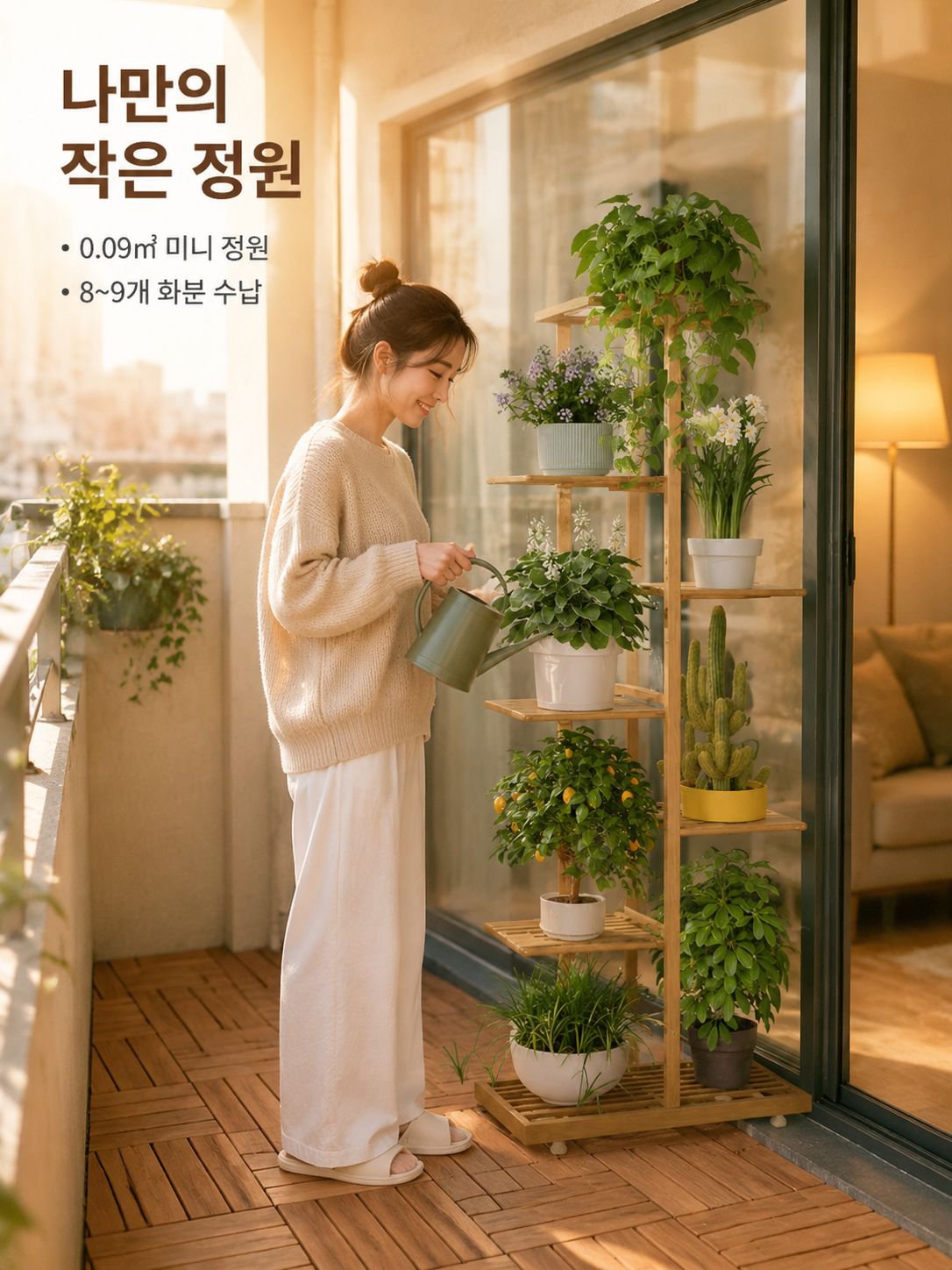가정용 다층 실내 거실 베란다 선반