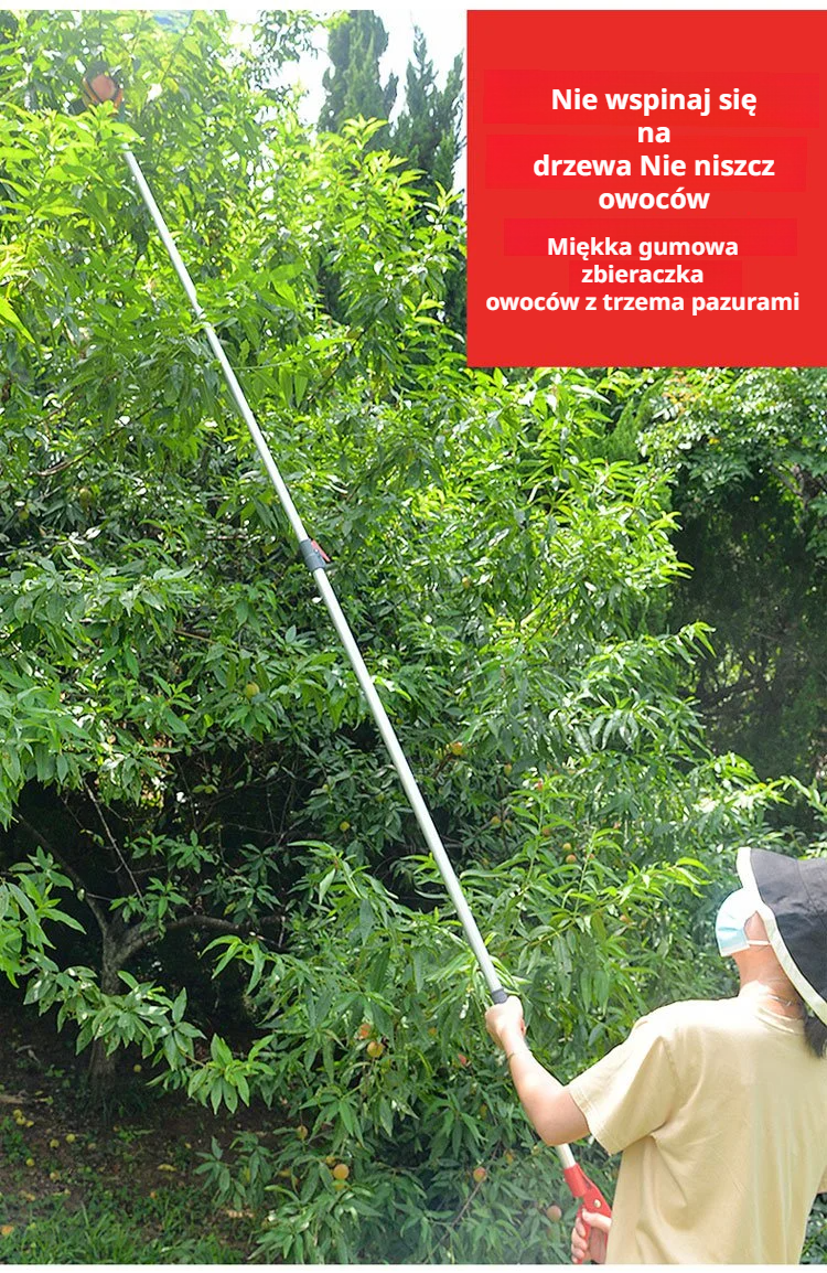 Zbliżenie na silikonową zrywakę owoców z chwytakami