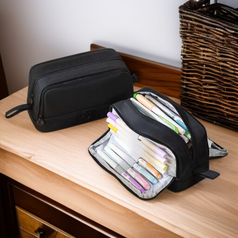 雙層雙開窗筆袋