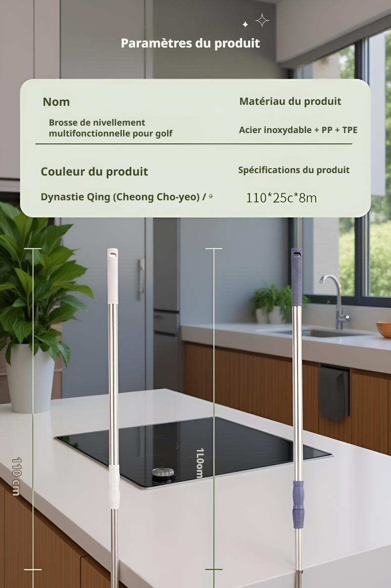 Brosse durable pour sols et surfaces de toilettes