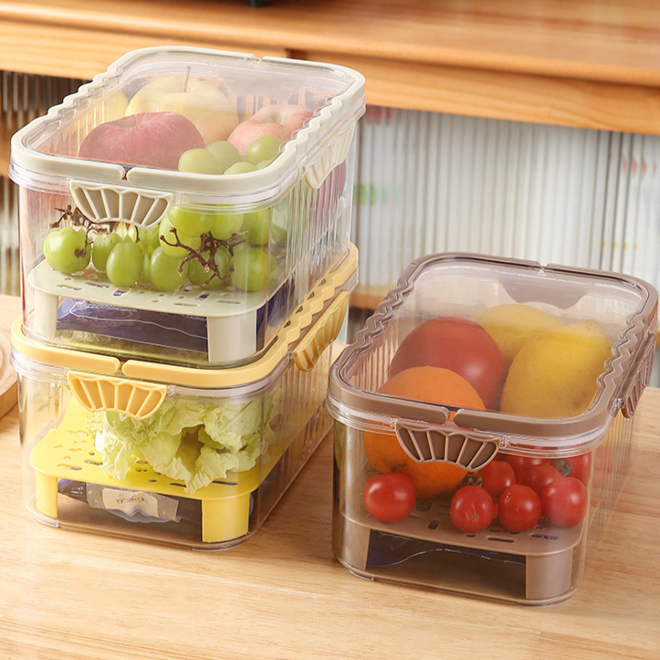 戶外手提便當收納盒 野餐水果蔬菜保鮮盒