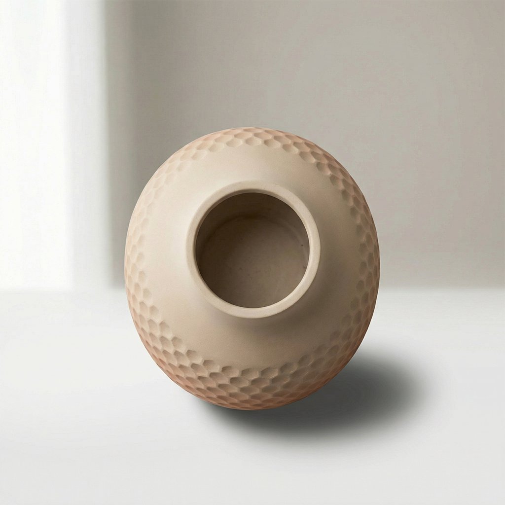 แจกันปูนซีเมนต์ทำมือสไตล์วาบิ-ซาบิ