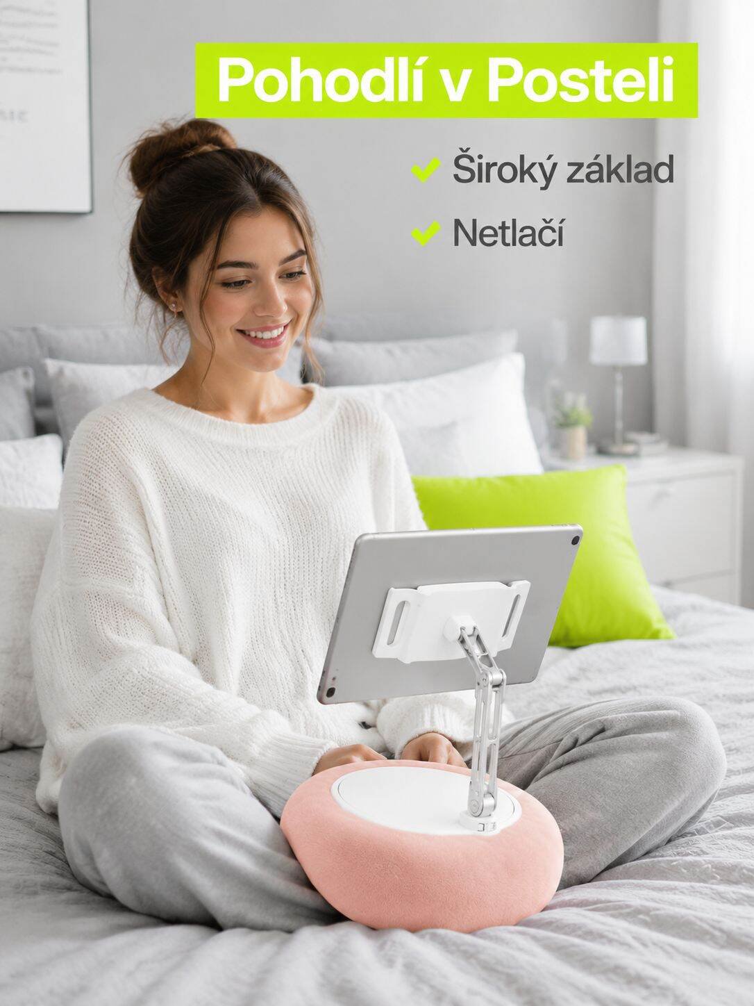 Multifunkční skládací plyšový stojan na telefon a tablet