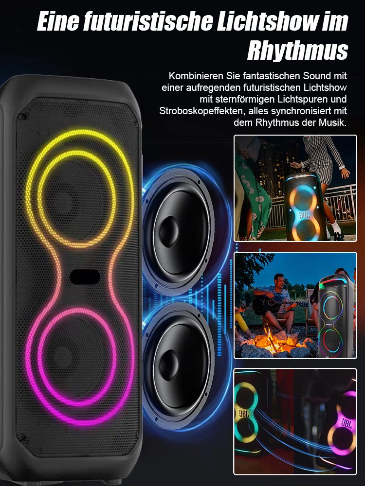 【Send Mikrofon】Subwoofer kabelloser Bluetooth-Lautsprecher